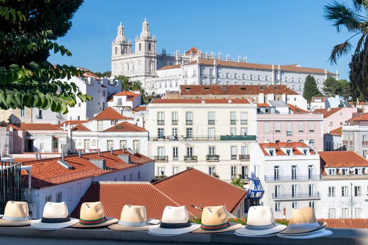 Alfama neighborhood Lisbon Portugal