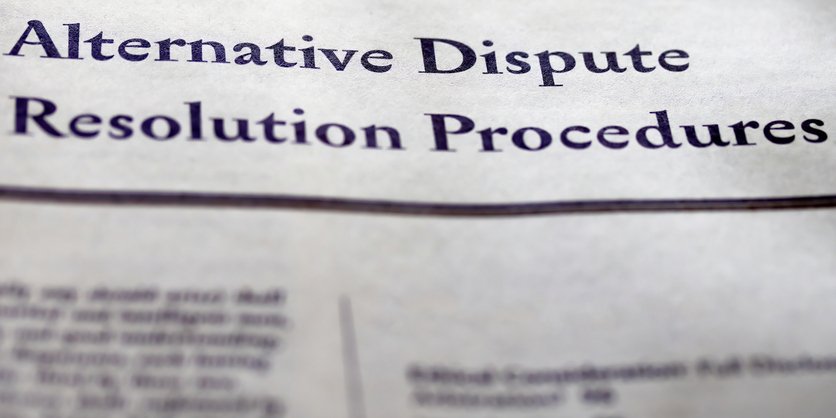 A heading in a magazine that says Alternative Dispute Resolution Procedures